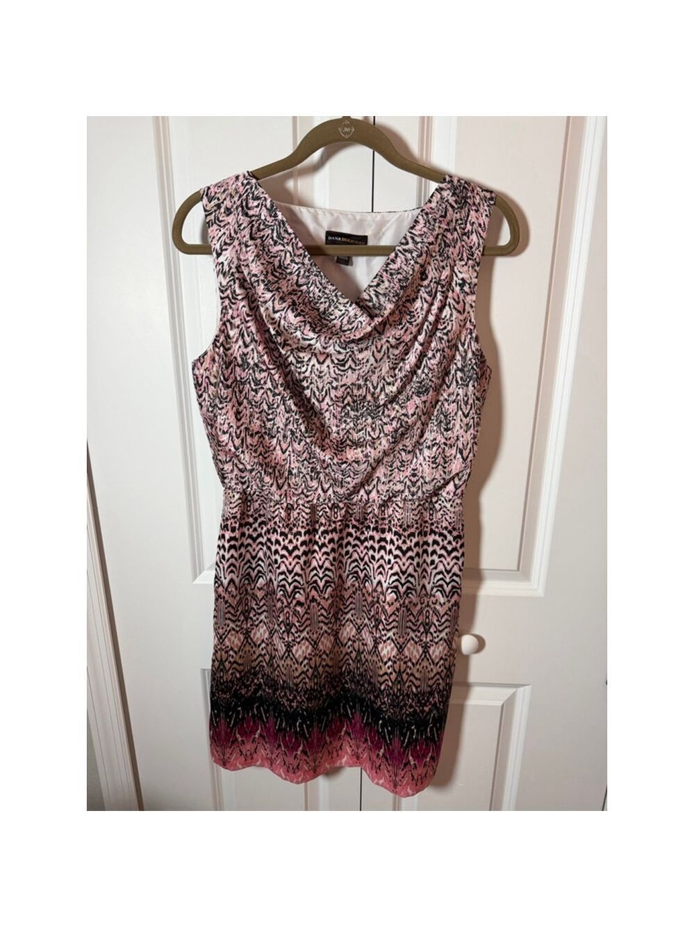 DANA BUCHMAN Pink Black Ikat Mini Dress M